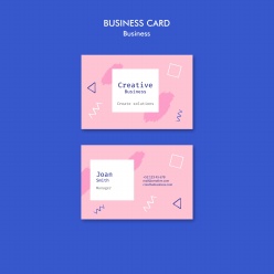 创意概念-粉色商务名片模板设计